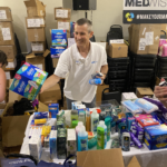 MedWish team distributing supplies at Ukrainian Legal Clinic hosted by Global Cleveland - June 24, 2022